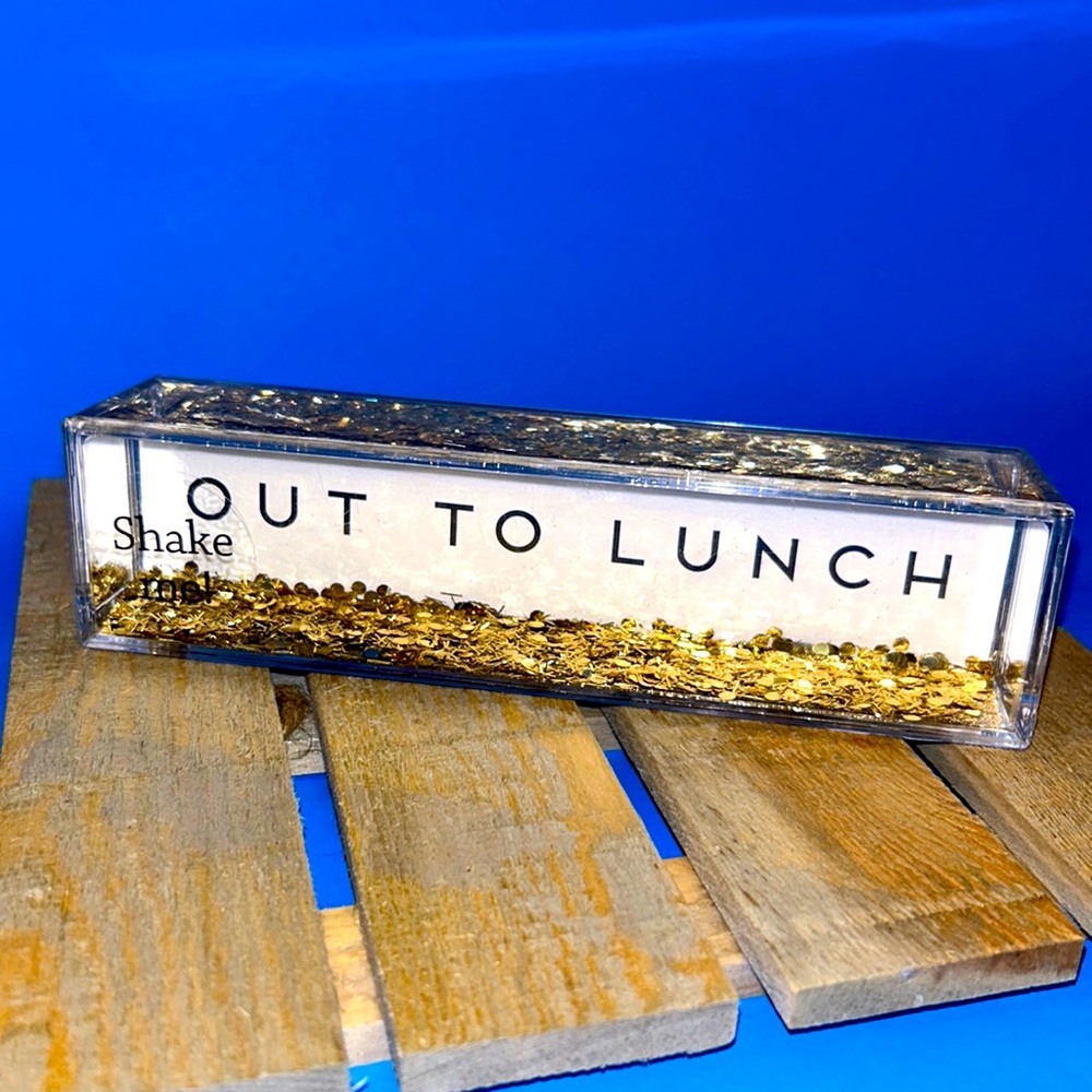 Floating Glitter Statement Paperweight